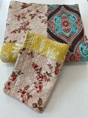 Rustic Farmhouse Quilt and Pillow Sham Patchwork Quilt farmhouse King size